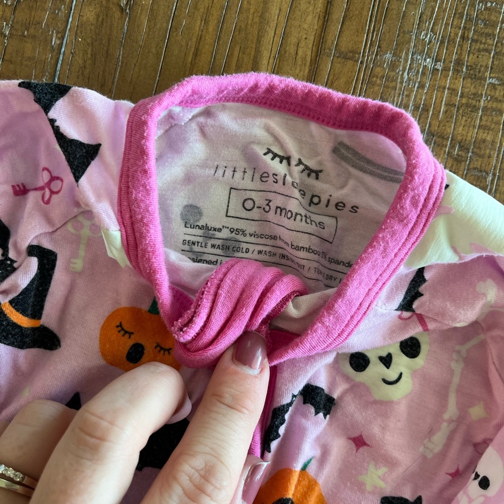 Kids Halloween One Piece Pajama - Pink - Picture 2 of 2